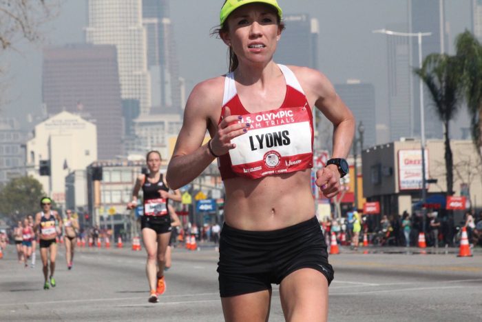 Bridget Lyons competing in the U.S. Olympic Trials