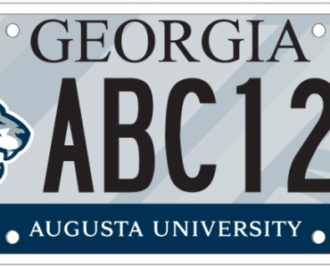 Augusta University license plate