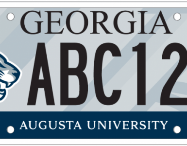 Augusta University license plate