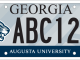 Augusta University license plate