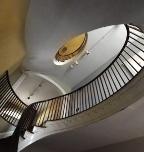 A stairwell in Gertrude Herbert Institute of Art