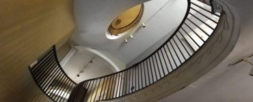 A stairwell in Gertrude Herbert Institute of Art