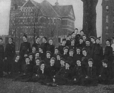 Julia Flisch with students at the all-female Georgia Normal and Industrial College that she helped found in 1890.