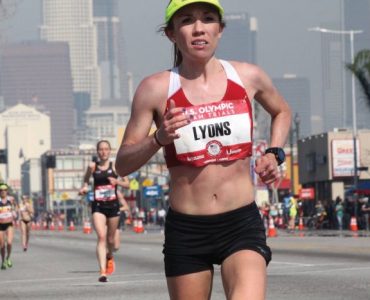 Bridget Lyons competing in the U.S. Olympic Trials