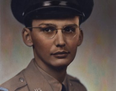The solemn little boy grew up to be a slim, serious teenager sporting round  glasses and a neatly combed hairstyle, part of the class of ’44 at the new Gray High School.