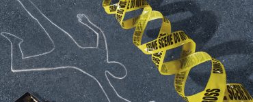 Cover photo illustration of DNA crime scene