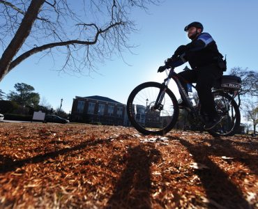 Anthony Zizzamia patrols the Summerville Campus.