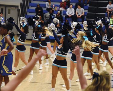 Cheerleaders at Homecoming game