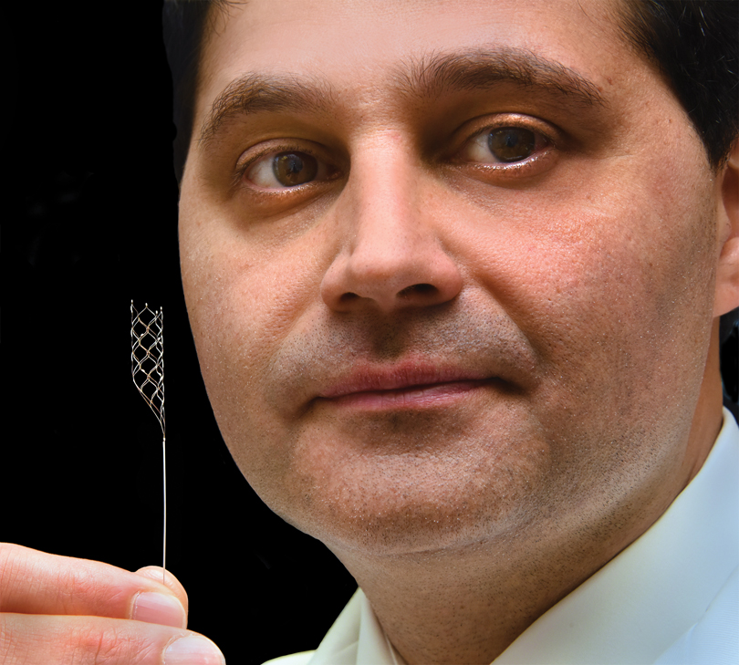 Dr. Scott Y. Rahimi with the stent retriever