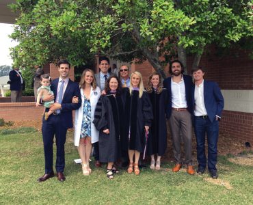 Dr. Robin Reich with extended family at daughter Stacey Reich Wingad’s DCG hooding ceremony