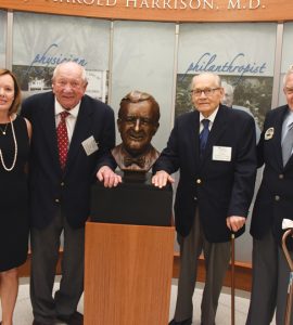 Sue Harrison with Drs. Bowdre Carswell, Norman Pursley and David Hall