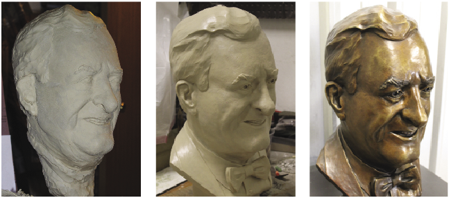 Harrison bust progress