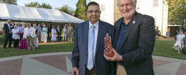 Dr. Virendra B. Mahesh and President Brooks Keel