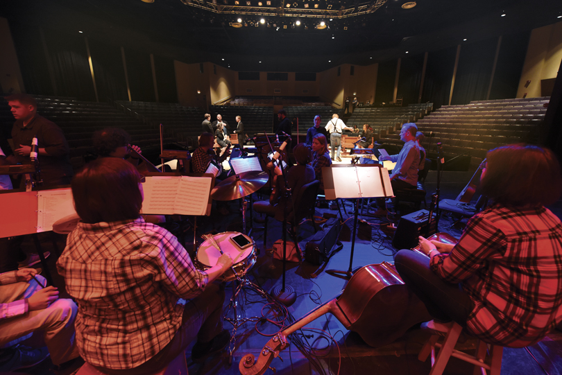 The Jailbird Band during rehearsal at the Maxwell Theatre