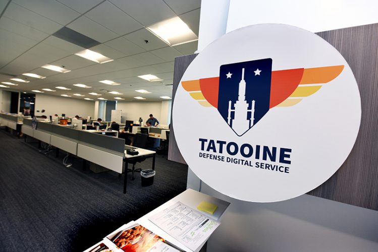 Office sign that says Tatooine, Defense Digital Service