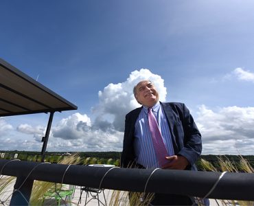 Man with sky in the background