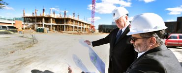 Ron Booth and Diego Vazquez at construction site