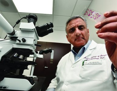 Dr. Rafik Abdelsayed in lab