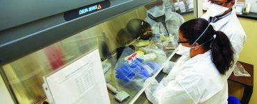 researchers in lab