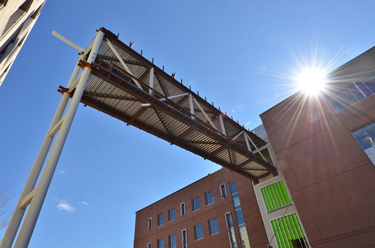 bridge between buildings