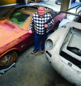 Man with cars