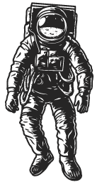 drawn picture of an astronaut