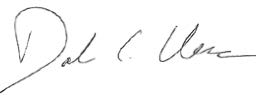 handwriting of Dean David Hess