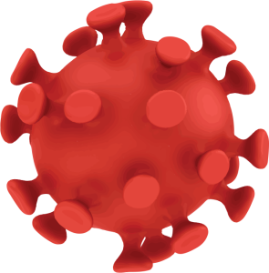 drawn image of a virus